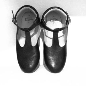 Monkey feet T strap shoes